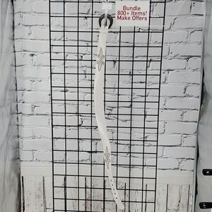 White Fancy Belt Size L 36-40 inches New